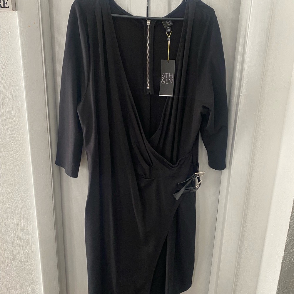 NEW Lane Bryant black wrap dress!